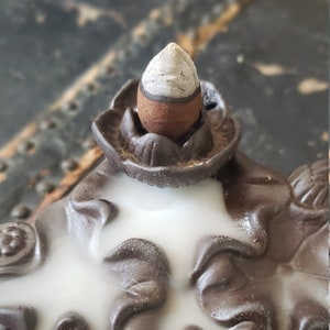 Honeysuckle backflow incense cones, hand dipped incense cones ~ Inhale the sweetly scented nectar of these delicate bell shaped flowers!