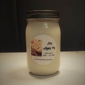 Apple Pie Soy Candle, Soy Candles, Handmade Soy Candles, Fall Candle, Apple Scented Candle