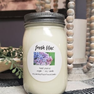 Lilac Soy Candle ~ The sweet smell of lilac bushes blooming is a sure sign that spring is here!