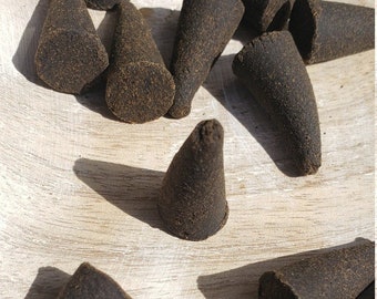 Rose incense cones ~ hand dipped, 1 inch incense cones ~ smooth & delicate fragrance of a blooming rose.