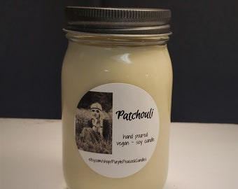 Patchouli Soy Candle, Candles, Soy Candle, Earthy Scented Candle, Aromatherapy Candle