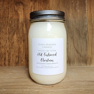 Old Fashioned Christmas Soy Candle, Soy Candles, Handmade Soy Candles, Holiday Scented Candle, Cinnamon Scented Candle