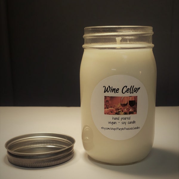 Wine Cellar Soy Candle, Cozy Soy Candle, Fall Soy Candle, Wine Soy Candle, Soy Candles