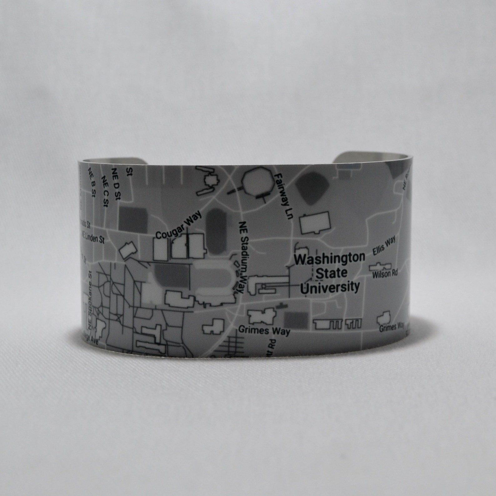 Washington State University Map Cuff Bracelet Unique Gift