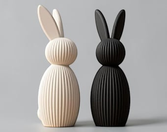 Minimalist Easter bunny 17 cm made of PLA, modern Easter decoration in Scandinavian style, spring decoration for table, shelf and sideboard