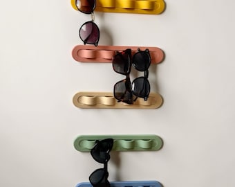 Wandgemonteerde zonnebrillenhouder, geschikt voor 4 brillen, brillenhouder, kleuren naar keuze