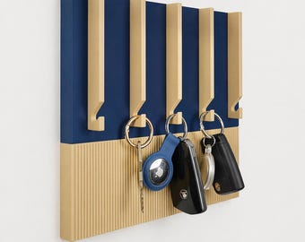 PIANIS wall-mounted key holder · minimalist key rack for hallway, adhesive strips or screws