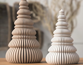 Christmas tree decoration Japandi · simple Nordic decoration for table, shelf and winter decoration