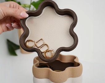 Flower-shaped jewelry dish · practical storage tray for jewelry, keys, dresser, nightstand