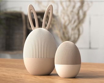 Fillable Easter egg box with rabbit · Japandi Easter decoration, gift box for sweets or money gifts