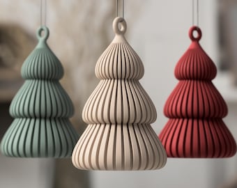 Minimalist Christmas tree ornament · Modern Christmas decoration · Handmade in Hamburg · Simple tree decoration · 3D print · 8 cm