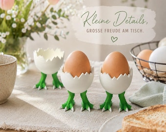 Dinosaurus eierdopjes, set van 2 · Eierschaallook voor de paastafel, het ontbijt en de keuken