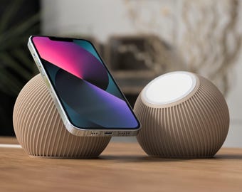Phone charging stand · MagSafe holder in Japandi style for desk, shelf and 25W charger