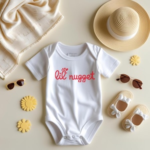 Lil Nugget Baby Onesie® | Cute Baby Shower Gift | Chick Fil A Baby Outfit | Funny Pregnancy Reveal