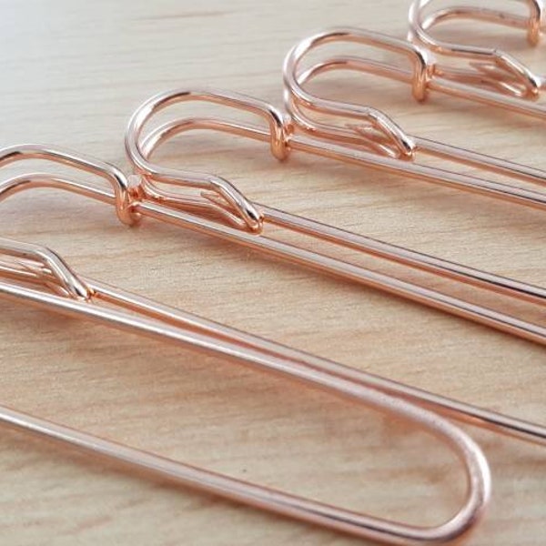 Rose Gold Coil less Safety Pin Deluxe copper colour Brooch Kilt Scarf #safetypin I am safe here love You hijab shawl stitcholder coil less