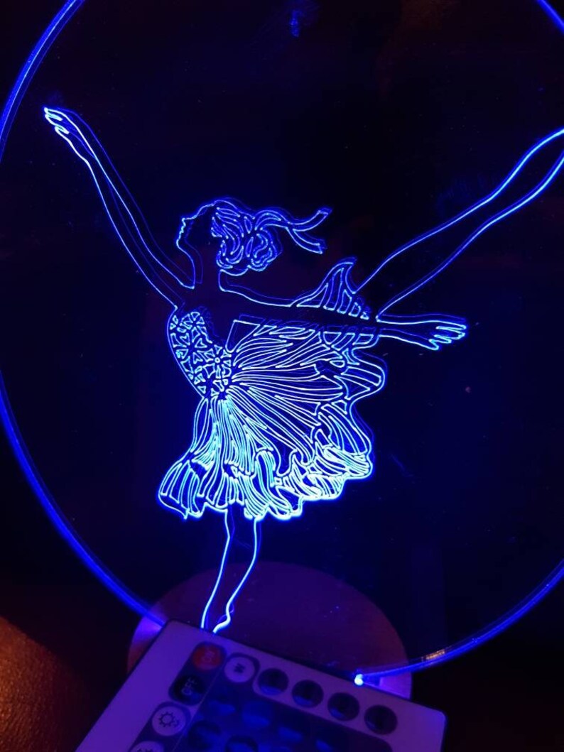 Ballerina Lamp Led Light Room Decor Colour Change Ballet Exam Image 0