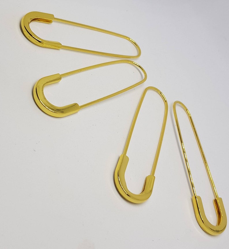 Gold Giant Safety Pin Deluxe Brooch Kilt Scarf Pin safety Pin Etsy UK