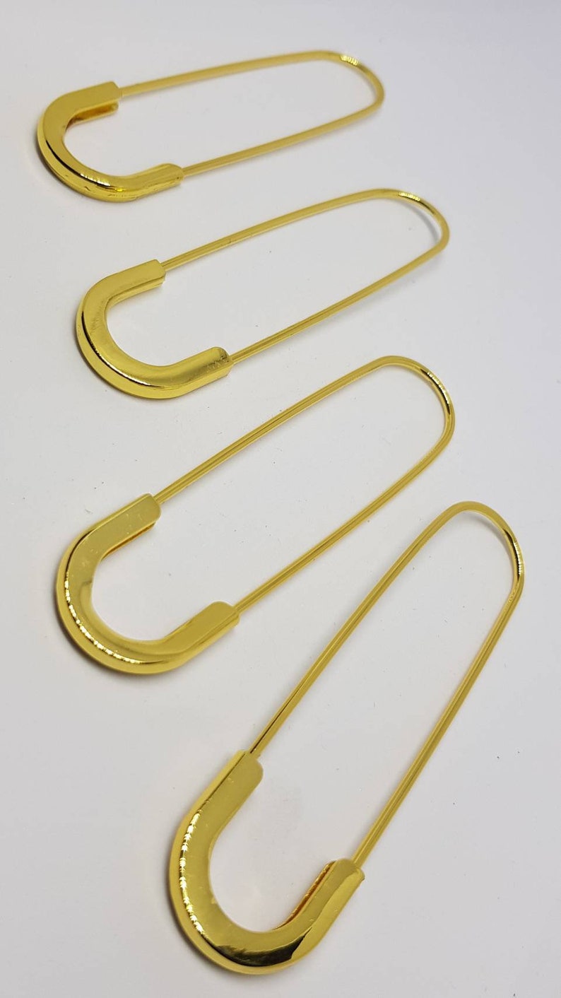 Gold Giant Safety Pin Deluxe Brooch Kilt Scarf Pin safety Pin Etsy UK
