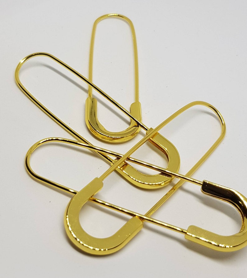 Gold Giant Safety Pin Deluxe Brooch Kilt Scarf Pin safety Pin Etsy UK