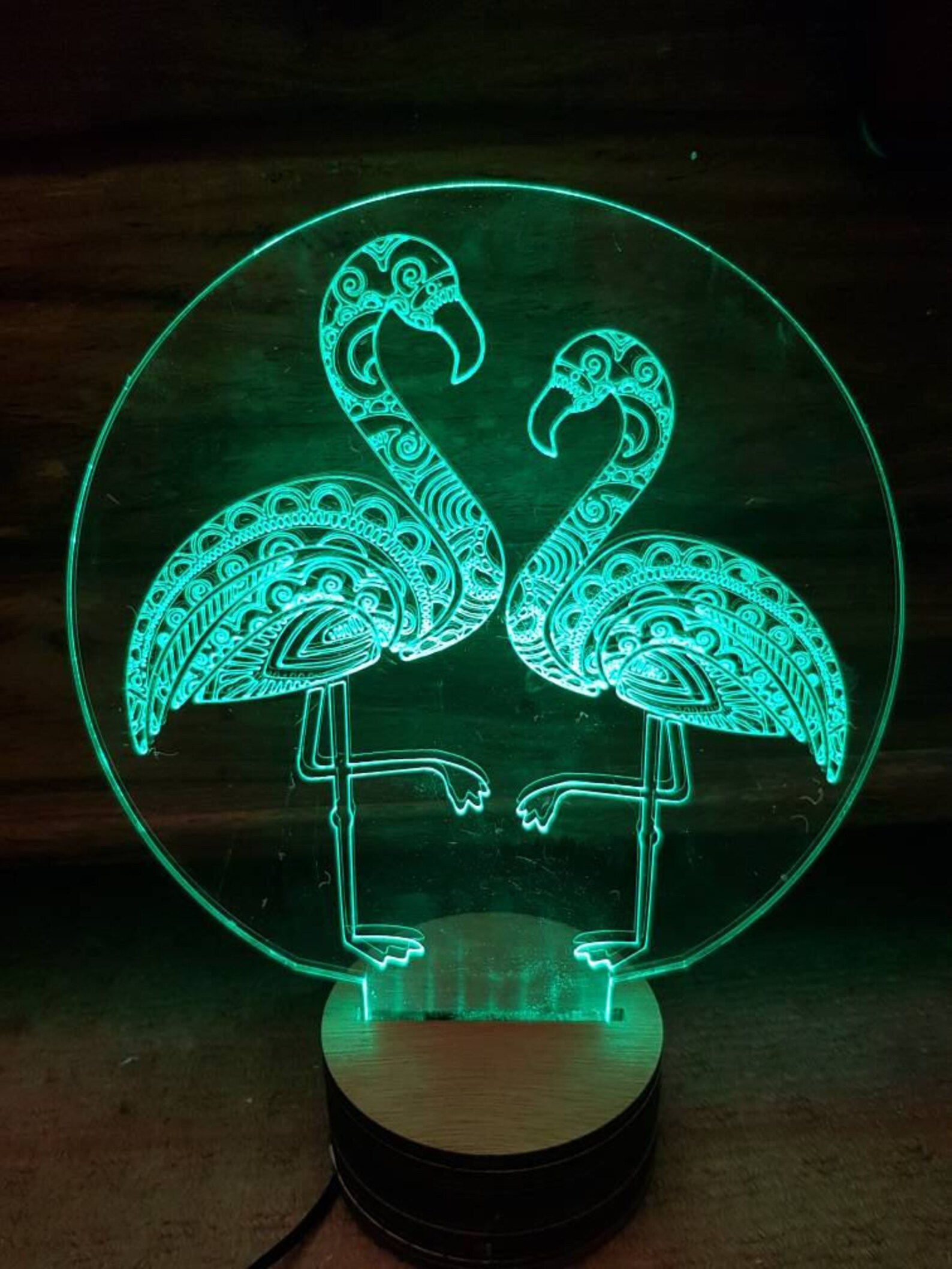 Flamingos Night Light Nursery Lamp 3D Illusion Colour Change Etsy UK