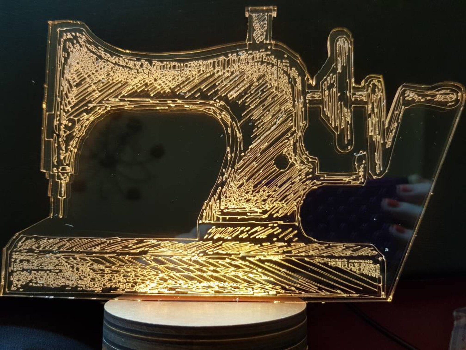 Sewing Machine Lamp Craft Room Decor Desk Lamp Colour Change Etsy