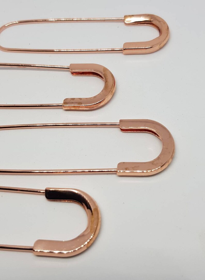 Rose Gold Giant Safety Pin Deluxe Brooch Kilt Scarf Pin Etsy UK
