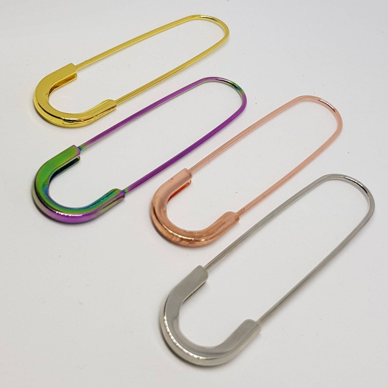 Gold Giant Safety Pin Deluxe Brooch Kilt Scarf Pin safety Pin Etsy UK