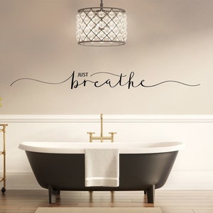 Vinyl Wall Decor | Vinyl Lettering Saying | Just Breathe