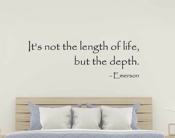 Emerson Quote Vinyl Wall Decal | Depth of Life Lettering