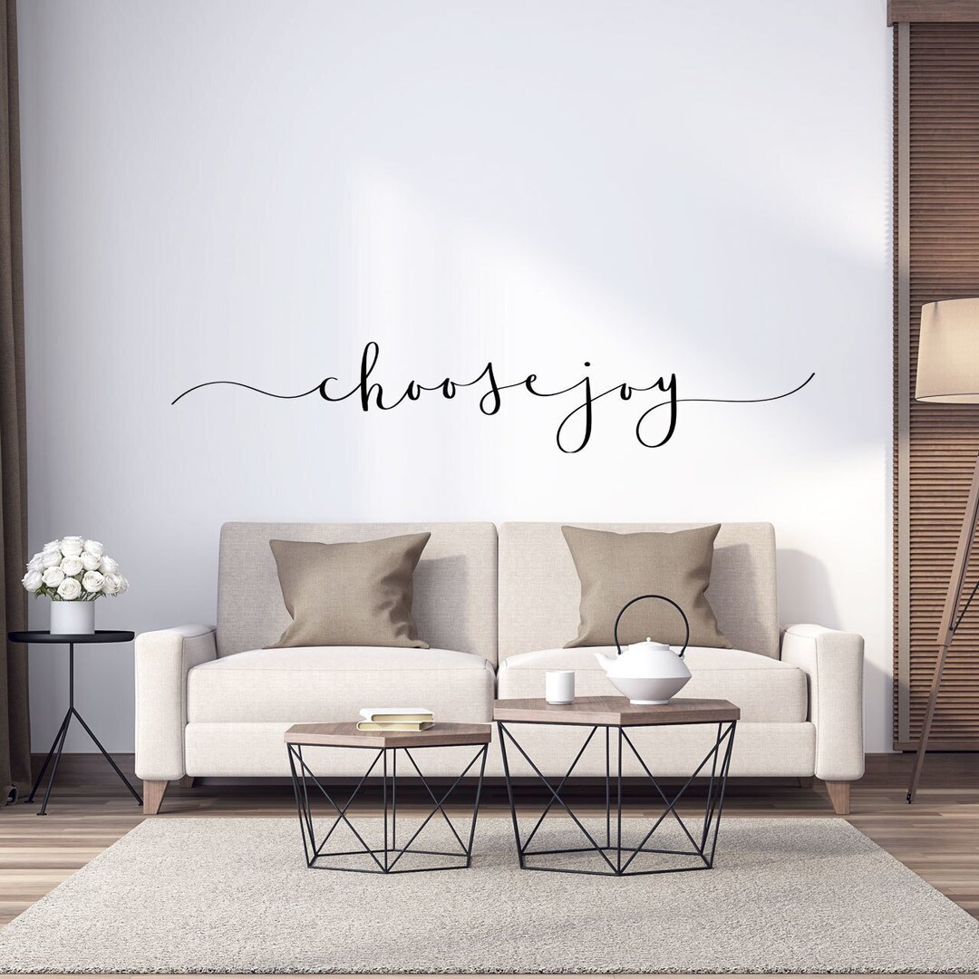 Vinyl Lettering for Walls Lettering Word Art Choose Joy Etsy
