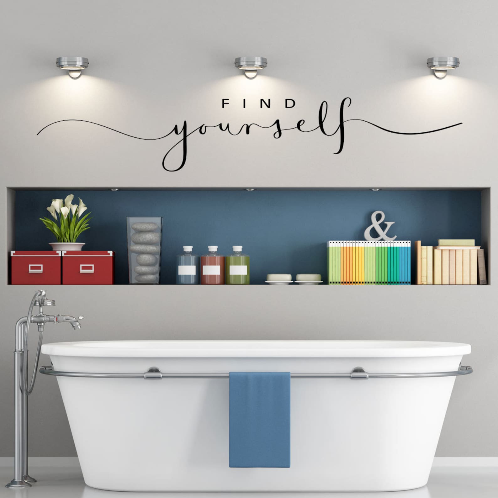 Vinyl Wall Decals Bathroom Vinyl Lettering Decor Find Etsy
