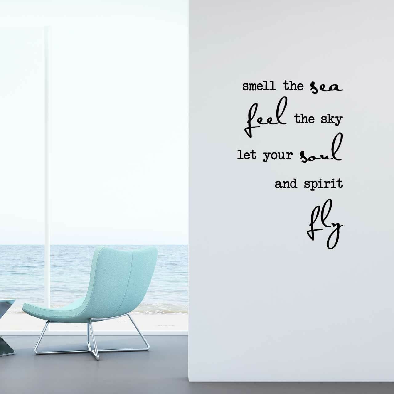 Inspirational Beach Quote Vinyl Wall Decal | Coastal Home Decor - Etsy, image size:1280x1280