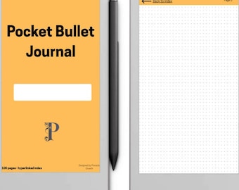Bullet Journal for Remarkable Paper Pro Move – 100 Pages, Darker Bullets, Hyperlinked Index, Digital Notebook Template
