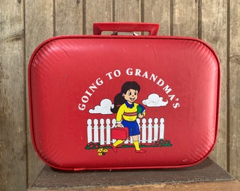 going to grandma's suitcase vintage