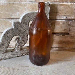Vintage Amber Brown Bottle 50&#39;s-60&#39;s