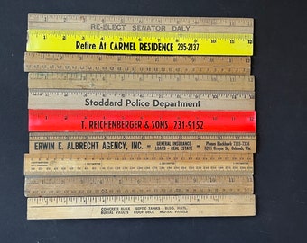 Vintage Wooden Rulers Lot of 10