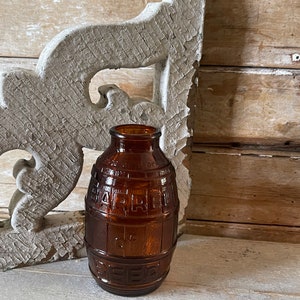 Vintage Brown Glass Bottle Unique Style
