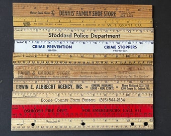 Vintage Wooden Rulers Lot of 10