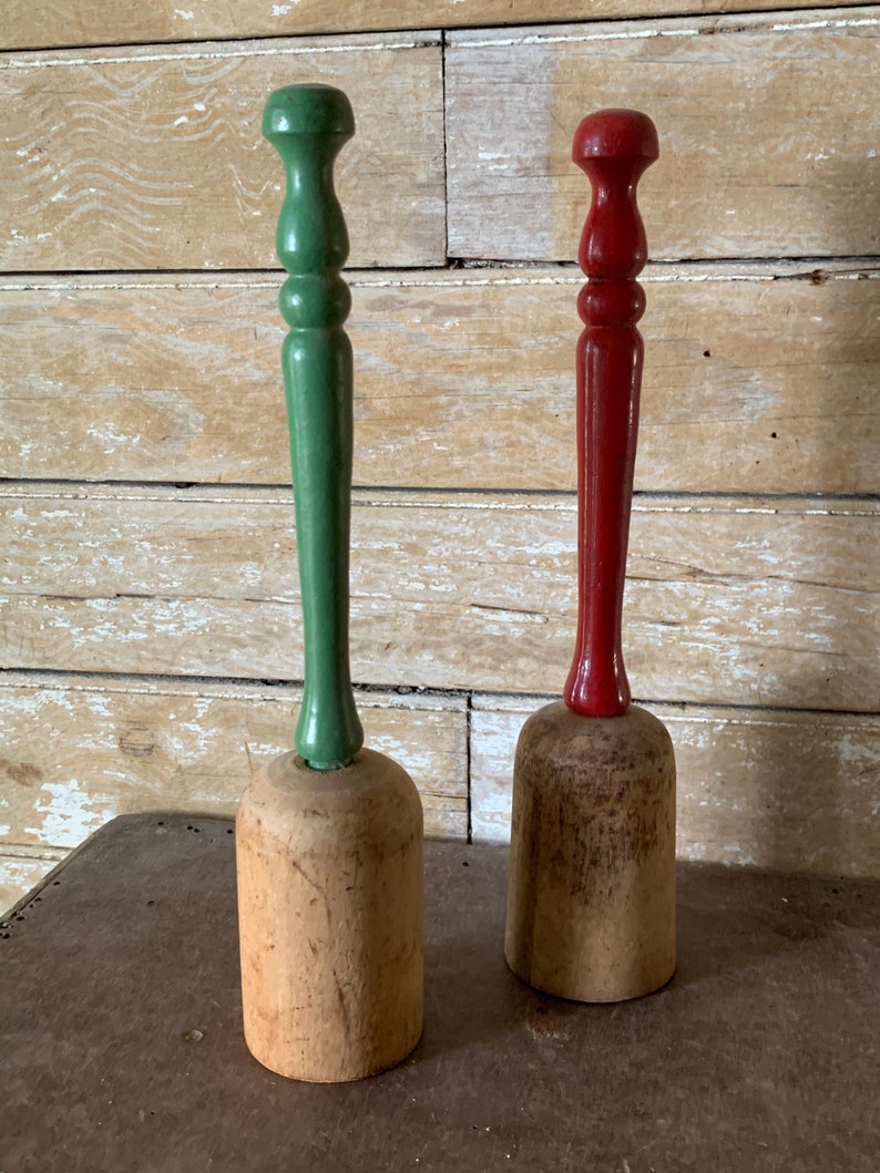 Vintage Primitive Wooden Masher 1 of 2 showed | Etsy