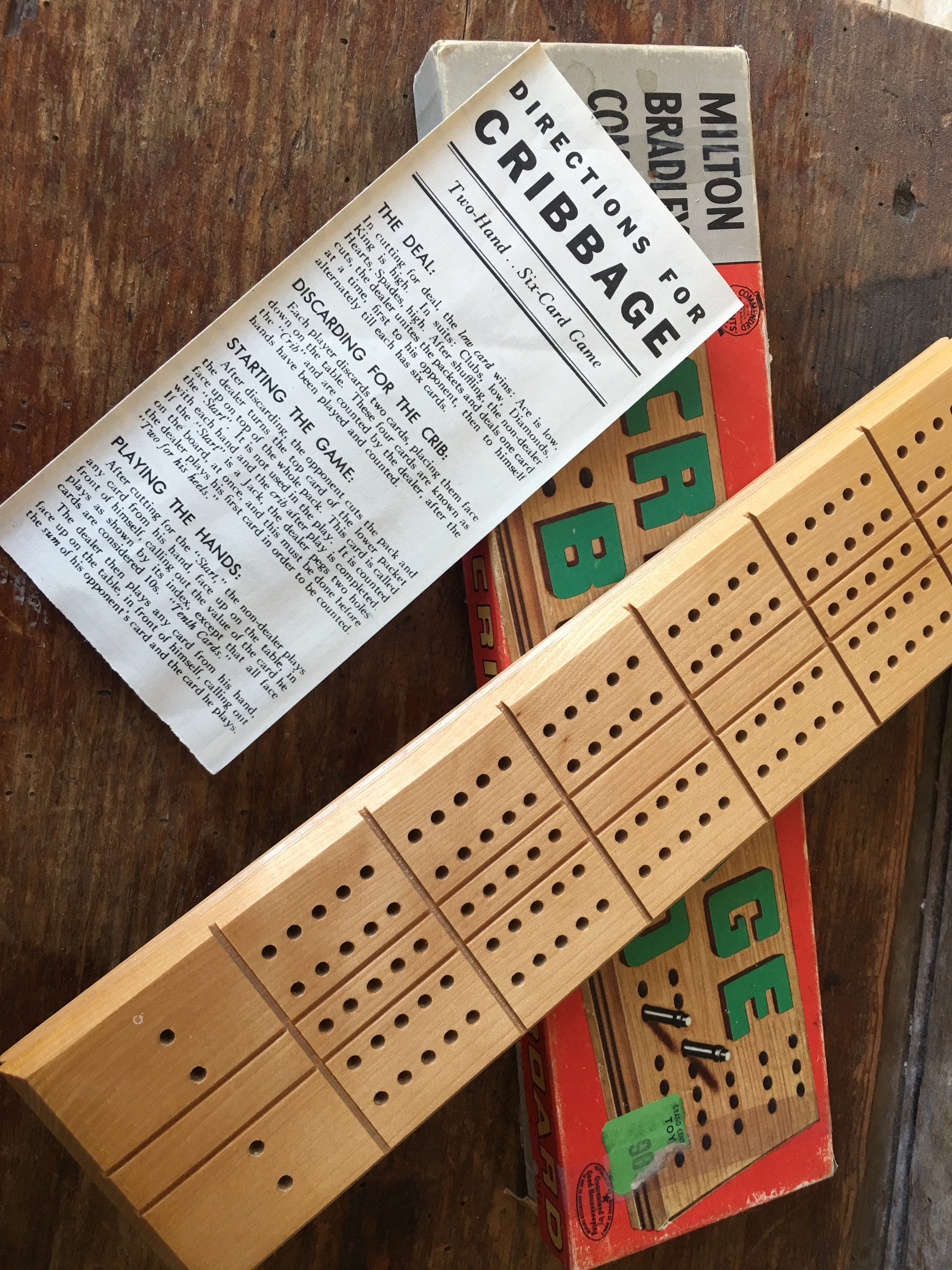 Vintage Cribbage Board Wood Free Shipping Etsy