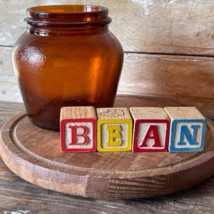 Vintage Amber Brown Bean Jar 50&#39;s-60&#39;s