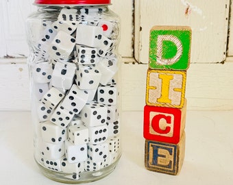 Vintage Dice With Jar 100 lot