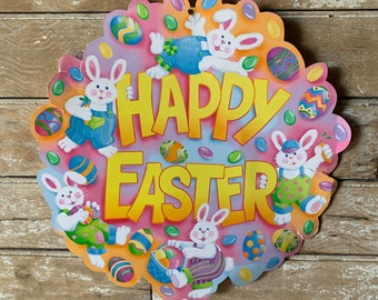 Vintage Happy Easter Die-cut Cutout