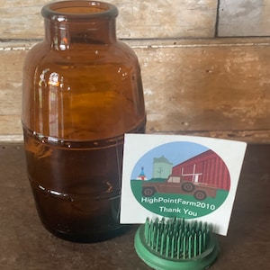 Vintage Brown Glass Bottle Unique Style