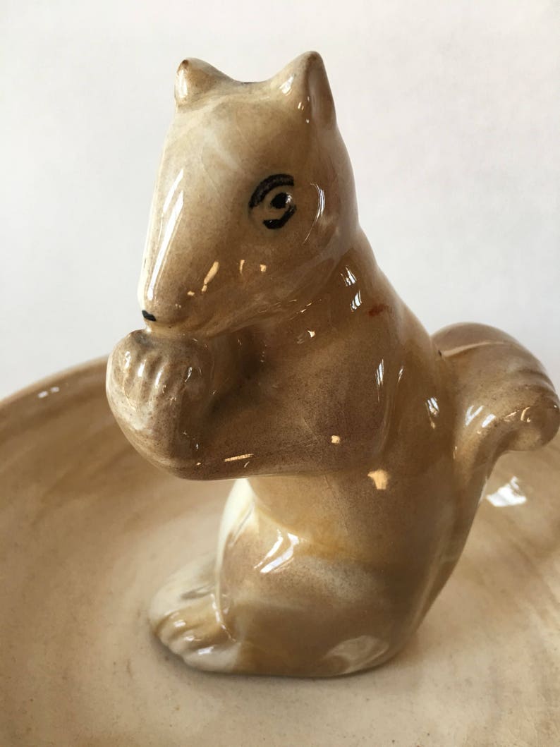 Vintage Squirrel NutCracker Bowl Ceramic Etsy