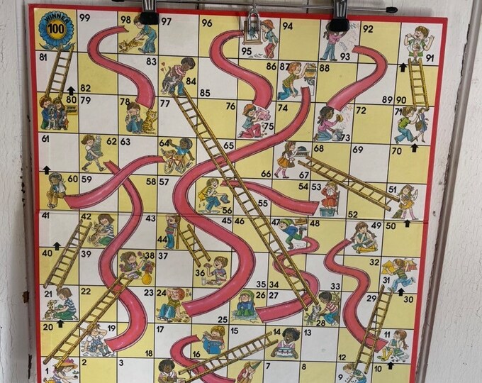 Vintage Shoots and Ladders Game Board 1979 Etsy