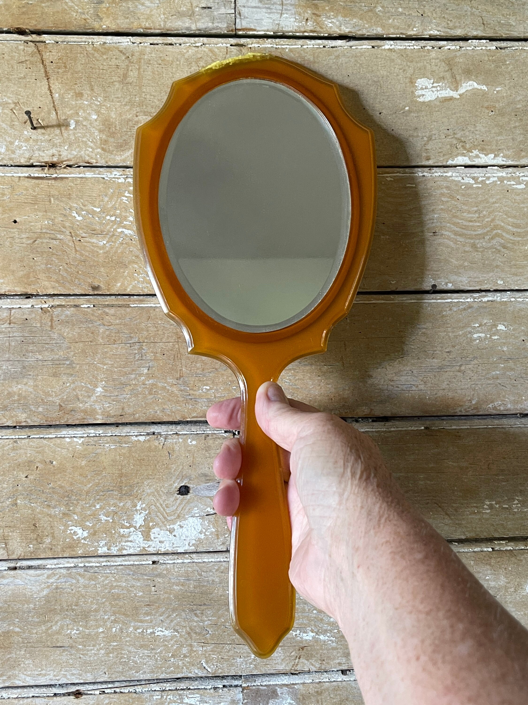 Vintage Bakelite Hand Mirror