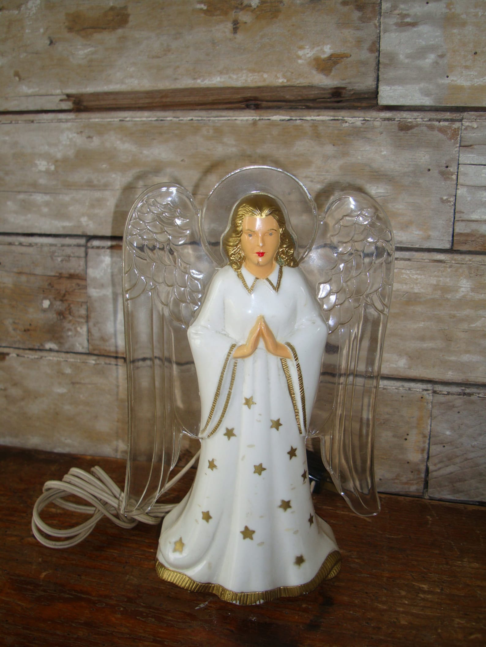 Vintage Angel Plastic Tree Topper Rare Unique 1950s Etsy