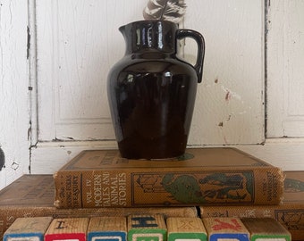 Vintage Brown Pitcher Pottery