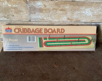 Vintage  Cribbage Board 2 player In Unopened Box